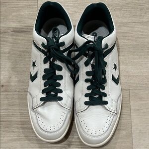 Converse Men's Weapon Sneakers in White and Dark Green Size 13